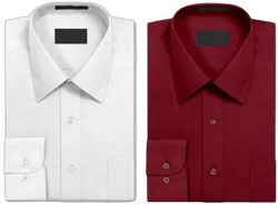 Men's 2 Pack Berlioni Button Regular Fit Solid Long Sleeve Dress Shirt