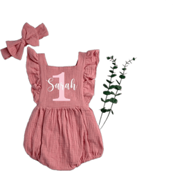 Girl's Cotton Muslin Romper
