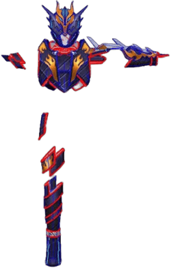 Kamen Rider Cross-Z Dragon full armor pepakura unfold for foam