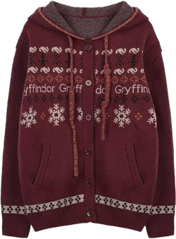 Harry Potter and Kyouko Gryffindor Snowflakes Cardigan