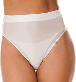 Sxiwei Woman's Shiny Oil Silk Booty Shorts Hot Pants High Waist Glossy High Cut Thong Rave Dance Bottoms Large White