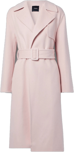 Theory Wrap Trench Coat in Double-Face Wool-Cashmere