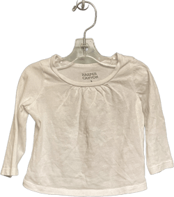 Harper Size 9M White Cotton Infant Girls Onesies & Tees