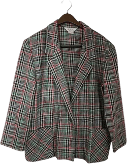 Vintage Blair Women’s Wool Blend Plaid Blazer Jacket Classic Academia