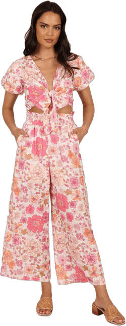 Petal & Pup Women's Matilda Floral Linen Blend Top & Pant Set