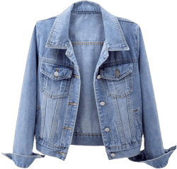 Women's Distressed Ripped Denim Jacket with Pockets