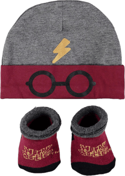 Harry Potter Baby Hat and Bootie Sock Gift Set, Newborn Accessories 0-12 Months