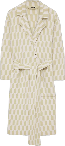 Joseph Women's Alcove Geometric-intarsia Wool Coat