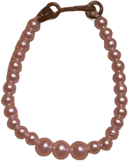 Vintage Barbie Original Pink Graduated Pearl Necklace For The
