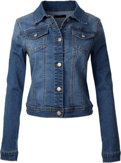 Design by Olivia Women's Classic/Destroyed Vintage Washed Long Sleeve Denim Jean Jacket