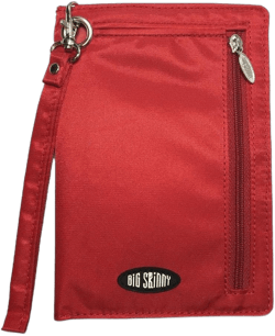 Big Skinny Women's Plus Size myPhone Bi-Fold Slim Wallet Lipstick Red