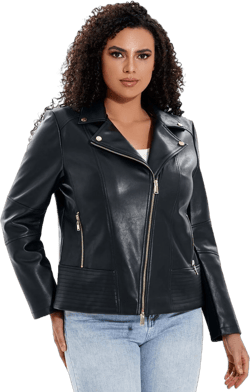 Faux Leather Moto Jacket