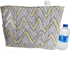 Dots Diaper Bag, Zipper Closure, Lots of Pockets, 16 w x 12 h x 5 depth inches, Unisex Diaper Bag, Yellow Gray Work Bag, Polka Dot Work Bag