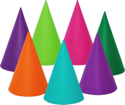 Fengek 7 Packs Gnome Hats, Felt Dwarf Hats for Unisex Adults Teens Elf Hats for Halloween Christmas Party Costume Supplies, Assorted Colors