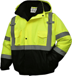 Men's Class 3 Waterproof Reflective Safety Jacket with Pockets