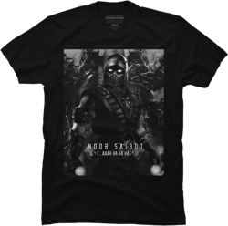 Design By Humans Mortal Kombat noob saibot Black Graphic T-Shirt