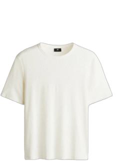 H&M Men's Slim-Fit Ribbed T-Shirt