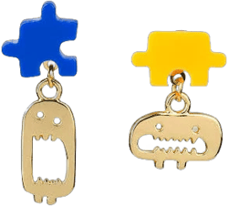 Fun Little Ghosts Earrings Colorful Mismatched Goblins earrings for Women