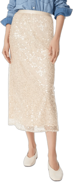 Sam Edelman Gracie Sequin Midi Skirt