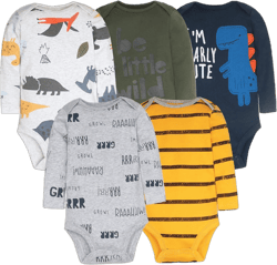 5PCS/LOT Cotton Baby Bodysuits Unisex Infant Jumpsuit Fashion Baby Boys Girls Clothes Long Sleeve Newborn Baby Clothing Set