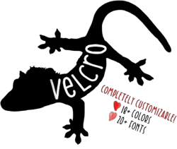 Customizable Name Crested Gecko Lizard Vinyl Decal (READ DESCRIPTION)