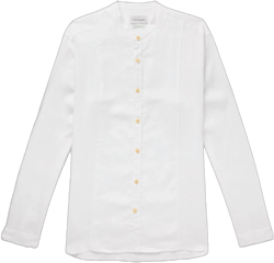 Oliver Spencer Men's ASHCROFT Grandad-Collar Linen Shirt