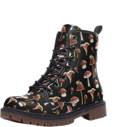 Goblincore Vegan Leather Mushroom Boots