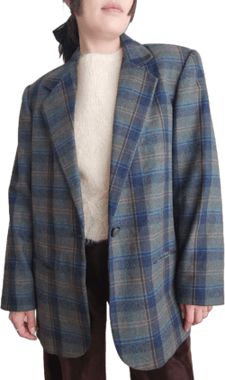 Vintage Plaid Blazer