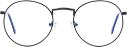 NSSIW Blue Light Blocking Glasses for Men and Women, Fashion Round Glasses, Clear Lens with Anti Eyestrain UV Glare