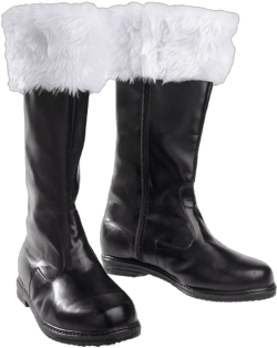 Faux Fur Santa Boots