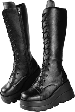 Gothniero Women's Mid Calf Platform Boots