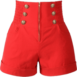 Penelope Vintage Women's 50s Retro Rockabilly High Waist Pinup Shorts