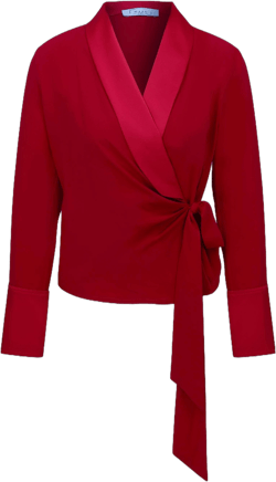 Women's Shawl Collar Silk Blouse