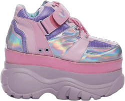 Sugar Thrillz Fairywalker Platform Sneakers - Holographic - RAINBOW / US 8
