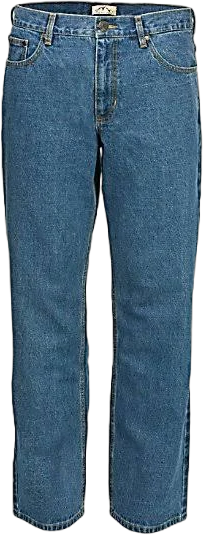 Blue Mountain Men's Relaxed Fit Mid-Rise Denim 5-Pocket Jeans