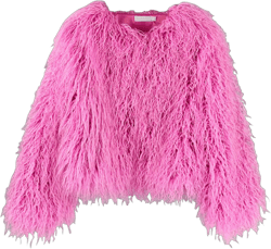 Vintage Women's Fluffy Faux Fur Long Sleeve Jacket