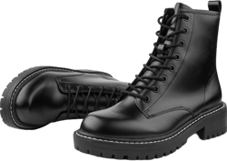 ichigo Women's 8-Eye Side Zipper Lace-Up Combat Boots