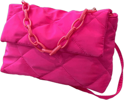 QWINEE Women's Quilted Pattern Crossbody Shoulder Bags Chain Decor Small Handbag