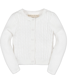 Hope & Henry Baby Organic Cable Cardigan Sweater
