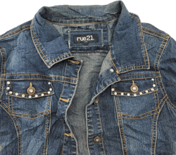 Rue21 Women's Casual Button Up Long Sleeve Denim Jacket