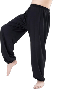 Libaobaoyo Unisex Stretchy Elastic Waist Kung Fu Pants