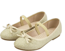 MUSSHOE Girls Glitter Mary Jane Dress Shoes with Bow