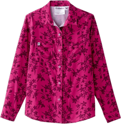 Women’s Magnetic Closure Adaptive Top for Arthritis Large Orchid Branches
