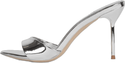 CE-SOIRE Jeffrey Campbell Stiletto Sandal Silver Mirror / 11