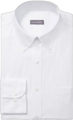 Van Heusen Men's Regular Fit Button Down Dress Shirt