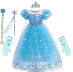 Frozen Elsa Princess Halloween Costume Dress