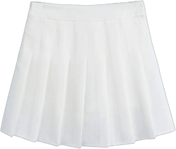 Women's High Waist A-Line Pleated Mini Skirt
