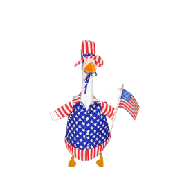 4th of July Goose Outfit Set Patriotic Lawn Porch Goose Clothes American Flag Goose Costume Independence Day Goose Outfit for 23'' Plastic Goose Outdoor Patio Yard Lawn Art Decoration