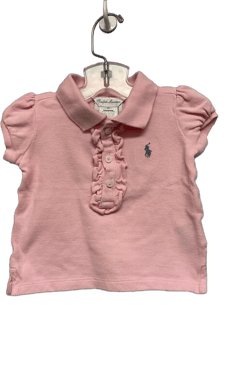 Ralph Lauren Size 6M Pink Pique Infant Girls Onesies & Tees