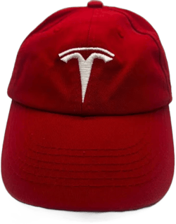Tesla Motors Logo Kids Baseball Cap Red Youth One Size Adjustable